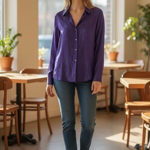 Elegant Purple Women's Top NWT